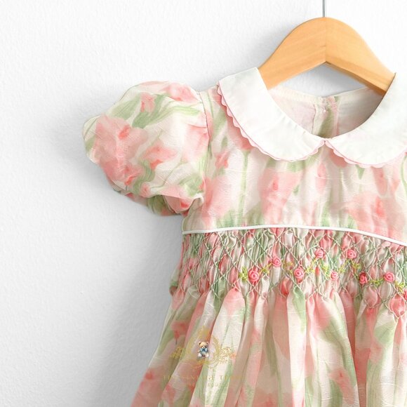 NWT Pretty Girls Embroidered Smocked Dress Boutique Special Occassion Fo… - Picture 4 of 6